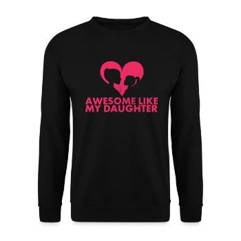 Fantastisch Wie Mein Tochterdesign Für Mama - Unisex Pullover - Schwarz - Vorne - Alina (178cm) & Michal (187cm)