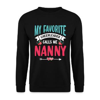 Ma pom-pom girl préférée m’appelle nounou pour - Sweat-shirt Unisexe - noir - Devant - Alina (178cm) & Michal (187cm)