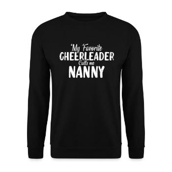 Ma pom-pom girl préférée m’appelle nounou pour - Sweat-shirt Unisexe - noir - Devant - Alina (178cm) & Michal (187cm)