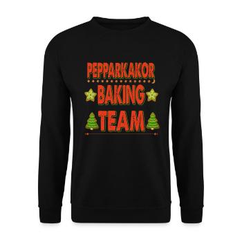 Pepparkakor Baking Team For Bakers Or Baking Fans - Unisex Sweatshirt - black - Front - Alina (178cm) & Michal (187cm)