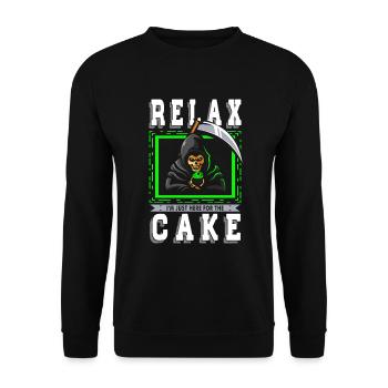 Détendez-vous, je suis juste là pour le - Sweat-shirt Unisexe - noir - Devant - Alina (178cm) & Michal (187cm)
