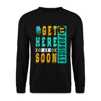 Get popsicles here as soon as possible for - Unisex Sweatshirt - black - Front - Alina (178cm) & Michal (187cm)