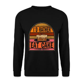 I Would Rather Cake For Bakers Or Baking Fans - Unisex Sweatshirt - black - Front - Alina (178cm) & Michal (187cm)