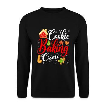 Cookie baking crew for baking or baking - Unisex Sweatshirt - black - Front - Alina (178cm) & Michal (187cm)