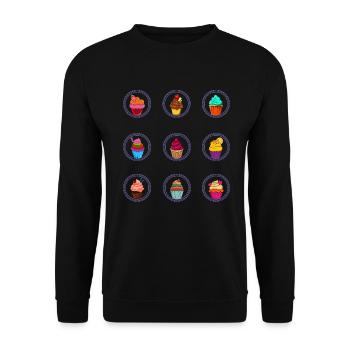Cupcakes pour les boulangers ou les amateurs de pâtisserie - Sweat-shirt Unisexe - noir - Devant - Alina (178cm) & Michal (187cm)
