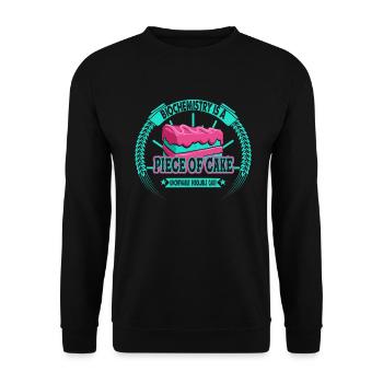 Biochemistry is a piece of cake that works for - Unisex Sweatshirt - black - Front - Alina (178cm) & Michal (187cm)