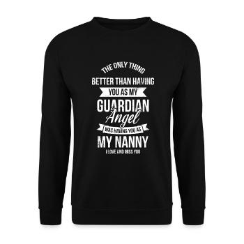 Das Einzige, Was Besser Ist, Als Dich Als Meinen - Unisex Pullover - Schwarz - Vorne - Alina (178cm) & Michal (187cm)