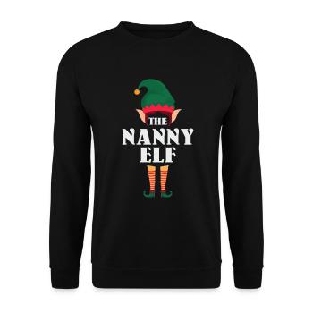Le design de l’elfe nounou pour grand-mère grand-mère - Sweat-shirt Unisexe - noir - Devant - Alina (178cm) & Michal (187cm)