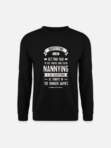 Garder des enfants, c’est comme être payé pour la nourriture - Sweat-shirt Unisexe - noir