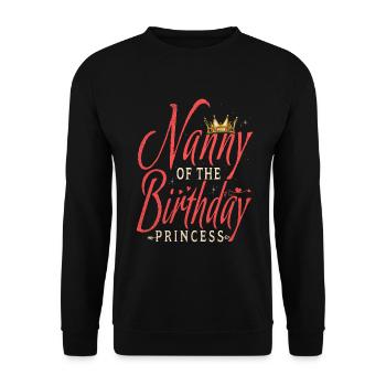Nanny The Birthday Princess For - Unisex Sweatshirt - black - Front - Alina (178cm) & Michal (187cm)