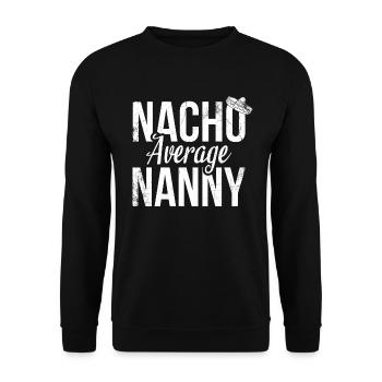 Nacho, Durchschnittliches Kindermädchen Für - Unisex Pullover - Schwarz - Vorne - Alina (178cm) & Michal (187cm)