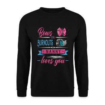 Grinding Or Burnouts Nounou Vous Aime Pour - Sweat-shirt Unisexe - noir - Devant - Alina (178cm) & Michal (187cm)