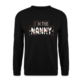 Ich Bin Das Kindermädchen Für Großmutter Oma - Unisex Pullover - Schwarz - Vorne - Alina (178cm) & Michal (187cm)