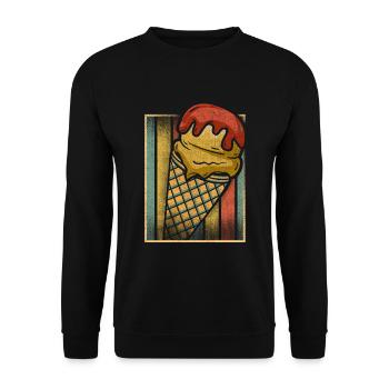 Eistüte Für Gefrorenen Süßen Fan - Unisex Pullover - Schwarz - Vorne - Alina (178cm) & Michal (187cm)