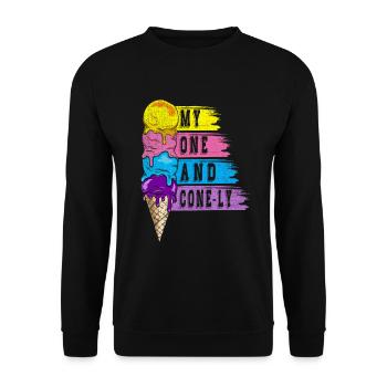Mon et Cone-ly pour Frozen Sweet Fan - Sweat-shirt Unisexe - noir - Devant - Alina (178cm) & Michal (187cm)