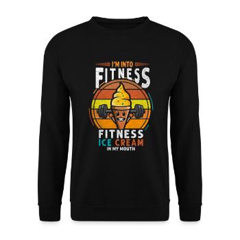 Ich Stehe Auf Fitness Eiscreme In For Frozen - Unisex Pullover - Schwarz - Vorne - Alina (178cm) & Michal (187cm)