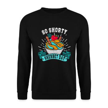 So Shorty, It Is Sorbet-tag Pour les fans de Frozen - Sweat-shirt Unisexe - noir - Devant - Alina (178cm) & Michal (187cm)