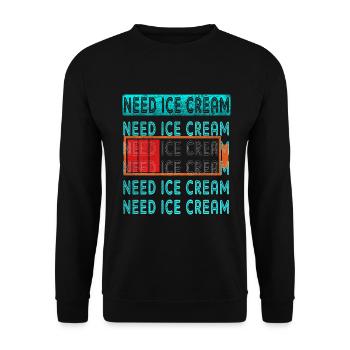 Besoin de crème glacée pour frozen sweet fan - Sweat-shirt Unisexe - noir - Devant - Alina (178cm) & Michal (187cm)