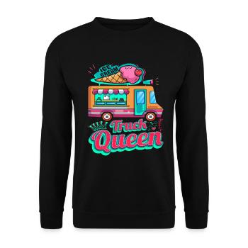Eiswagen-königin Für Gefrorenen Süßen Fan - Unisex Pullover - Schwarz - Vorne - Alina (178cm) & Michal (187cm)