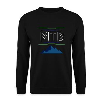 MTB, Mounten ,Berge Geschenkidee Geschenk - Unisex Pullover - Schwarz - Vorne - Alina (178cm) & Michal (187cm)