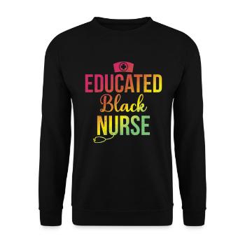 Infirmière noire éduquée pour les fiers - Sweat-shirt Unisexe - noir - Devant - Alina (178cm) & Michal (187cm)