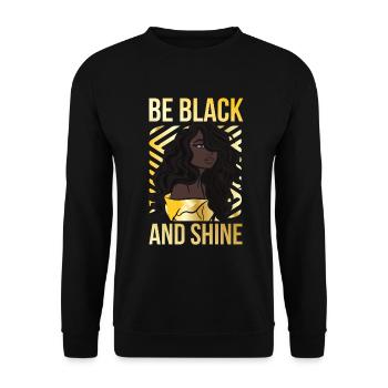 Be black and shine for the proud - Unisex Sweatshirt - black - Front - Alina (178cm) & Michal (187cm)