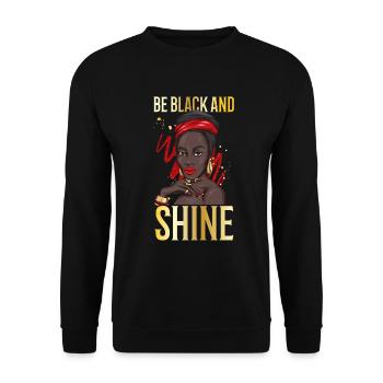 Soyez noir et brillez pour les fiers - Sweat-shirt Unisexe - noir - Devant - Alina (178cm) & Michal (187cm)
