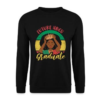 Futur diplômé Hbcu Pour Fier - Sweat-shirt Unisexe - noir - Devant - Alina (178cm) & Michal (187cm)