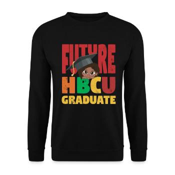 Futur diplômé Hbcu Pour Fier - Sweat-shirt Unisexe - noir - Devant - Alina (178cm) & Michal (187cm)