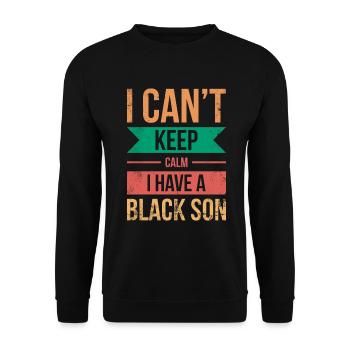 Je ne peux pas rester calme, j’ai un - Sweat-shirt Unisexe - noir - Devant - Alina (178cm) & Michal (187cm)