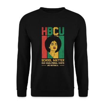 Hbcu School Matter Nos racines éducatives - Sweat-shirt Unisexe - noir - Devant - Alina (178cm) & Michal (187cm)