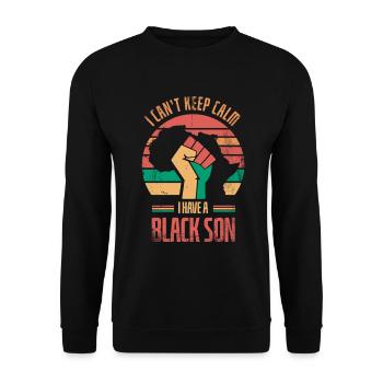 Je ne peux pas rester calme, j’ai un - Sweat-shirt Unisexe - noir - Devant - Alina (178cm) & Michal (187cm)