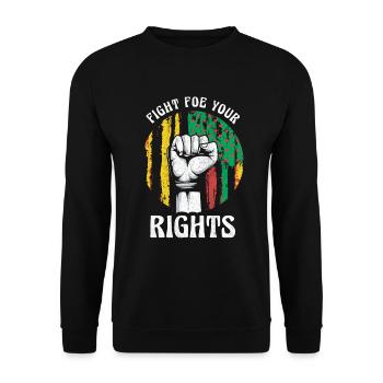 Fight Your Rights For Pride African Americans - Unisex Sweatshirt - black - Front - Alina (178cm) & Michal (187cm)