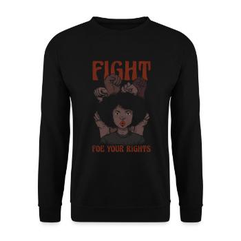 Fight Your Rights For Pride African Americans - Unisex Sweatshirt - black - Front - Alina (178cm) & Michal (187cm)
