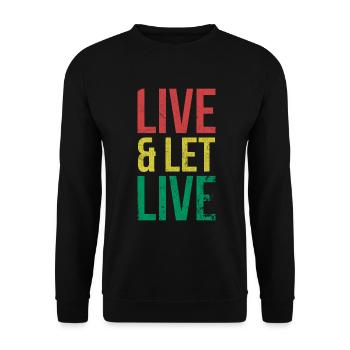 Live & Let Live for the Pride of African Americans - Unisex Sweatshirt - black - Front - Alina (178cm) & Michal (187cm)