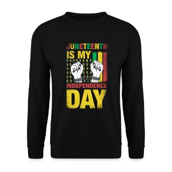 Juneteenth est mon jour de l’indépendance pour la fierté - Sweat-shirt Unisexe - noir - Devant - Alina (178cm) & Michal (187cm)