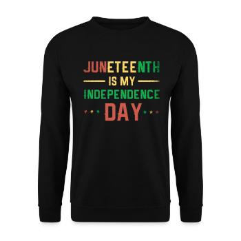 Juneteenth est mon jour de l’indépendance pour la fierté - Sweat-shirt Unisexe - noir - Devant - Alina (178cm) & Michal (187cm)