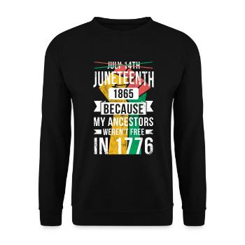 14 juillet 1865 Parce que je suis fier - Sweat-shirt Unisexe - noir - Devant - Alina (178cm) & Michal (187cm)
