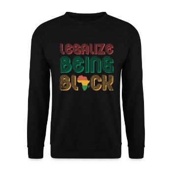 Legalize being black to - Unisex Sweatshirt - black - Front - Alina (178cm) & Michal (187cm)