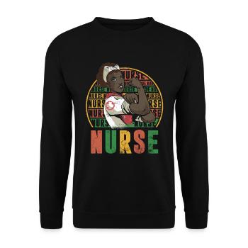 Krankenschwester Für Stolz Schwarze - Unisex Pullover - Schwarz - Vorne - Alina (178cm) & Michal (187cm)