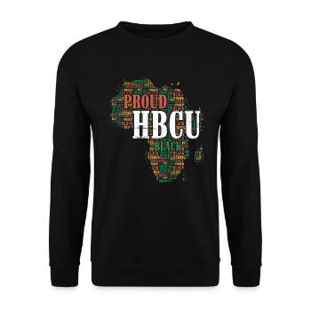 Stolzes Hbcu-schwarzes Für Stolzen Afroamerikaner - Unisex Pullover - Schwarz - Vorne - Alina (178cm) & Michal (187cm)
