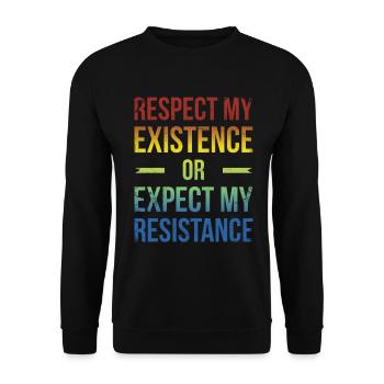 B stands for black and brilliant for Pride African - Unisex Sweatshirt - black - Front - Alina (178cm) & Michal (187cm)