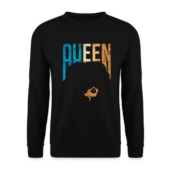 Queen For Pride Black African American Woman - Unisex Sweatshirt - black - Front - Alina (178cm) & Michal (187cm)