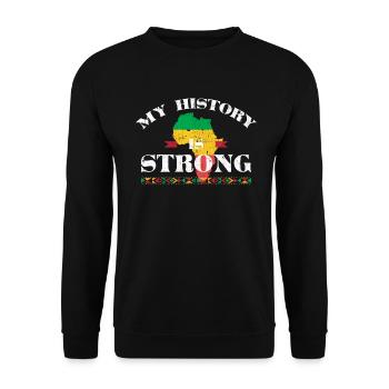 Mon histoire est forte pour la fierté - Sweat-shirt Unisexe - noir - Devant - Alina (178cm) & Michal (187cm)