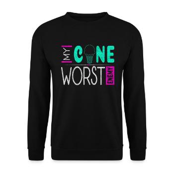 Mon cône pire ennemi pour Frozen Sweet Fan - Sweat-shirt Unisexe - noir - Devant - Alina (178cm) & Michal (187cm)