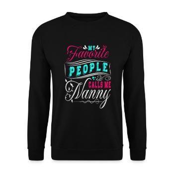 Ma personne préférée m’appelle nounou pour - Sweat-shirt Unisexe - noir - Devant - Alina (178cm) & Michal (187cm)