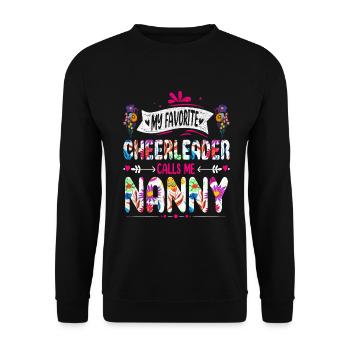 Ma pom-pom girl préférée m’appelle nounou pour - Sweat-shirt Unisexe - noir - Devant - Alina (178cm) & Michal (187cm)