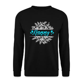 Kindermädchen Für Großmutter Oma - Unisex Pullover - Schwarz - Vorne - Alina (178cm) & Michal (187cm)