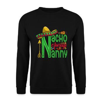 Nacho, Average Nanny For - Unisex Sweatshirt - black - Front - Alina (178cm) & Michal (187cm)