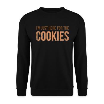 Je ne suis qu’à cause des biscuits à boulanger ou à cuire - Sweat-shirt Unisexe - noir - Devant - Alina (178cm) & Michal (187cm)